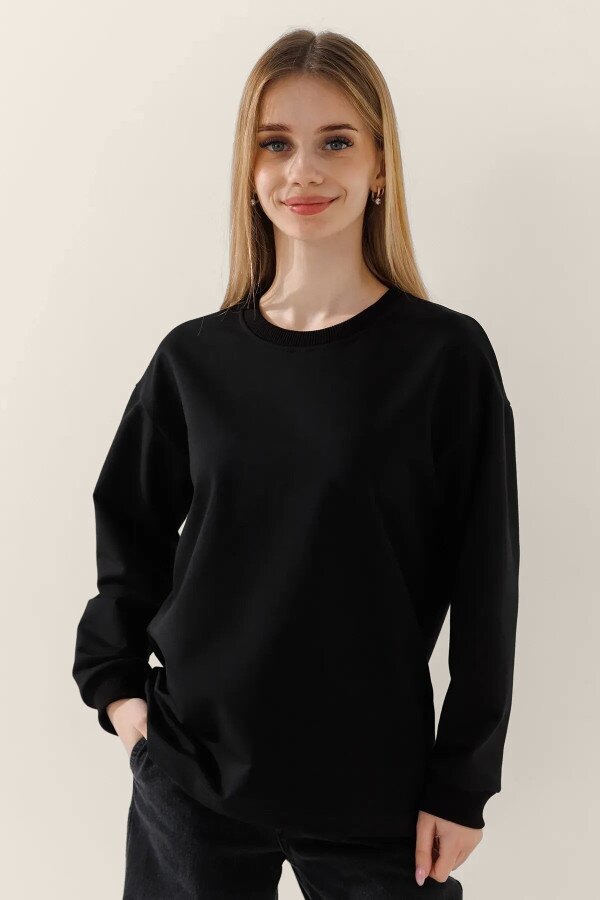 Світшот однотонний для хлопчика LAWA BBC02318 128 см Чорний shop (2000991016354)  Фото №4