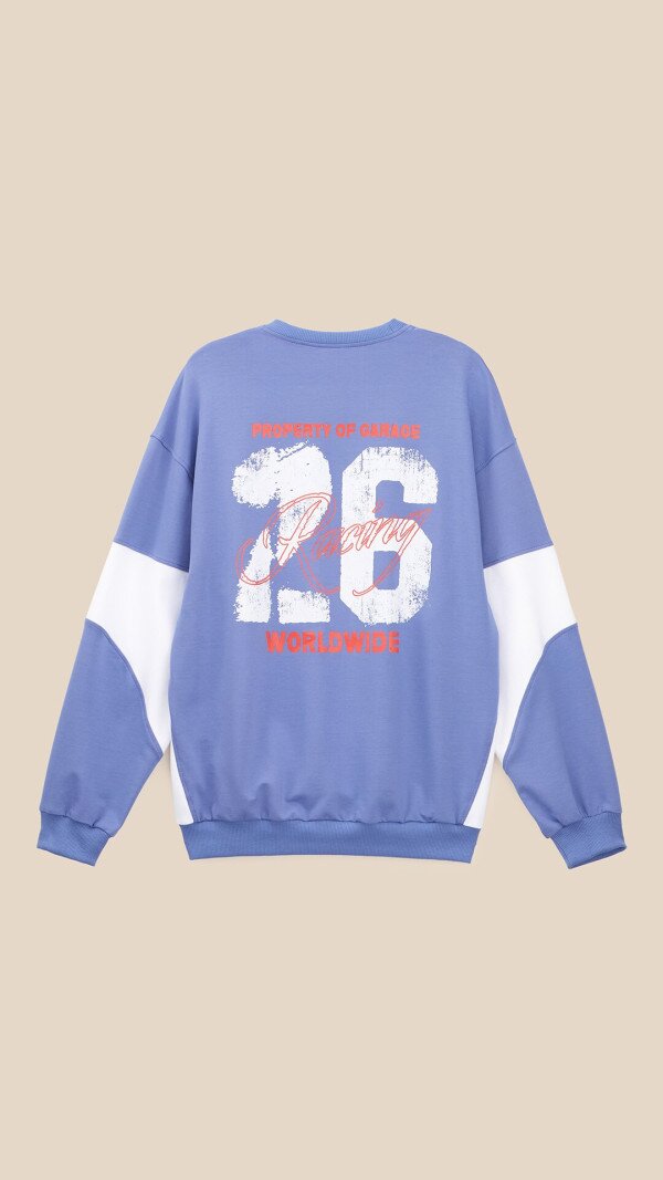 Світшот з принтом чоловічий LAWA P-MB02369 M Синій shop (2000999542527)  Фото №3