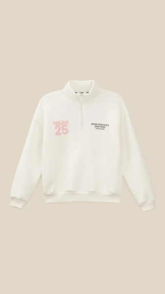 Світшот з принтом для дівчинки LAWA P-GB02341 158 см Молочний shop (2000999385568)  Фото №5