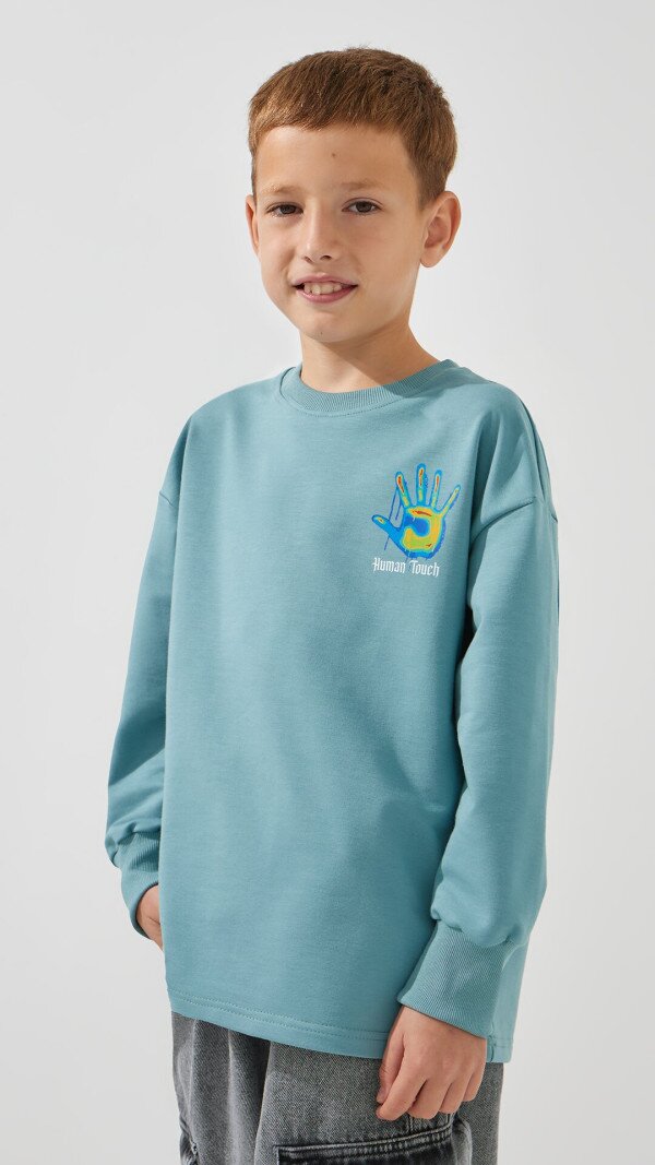 Світшот з принтом для хлопчика LAWA P-BB02314 122 см Синій shop (2000991063211)  Фото №1