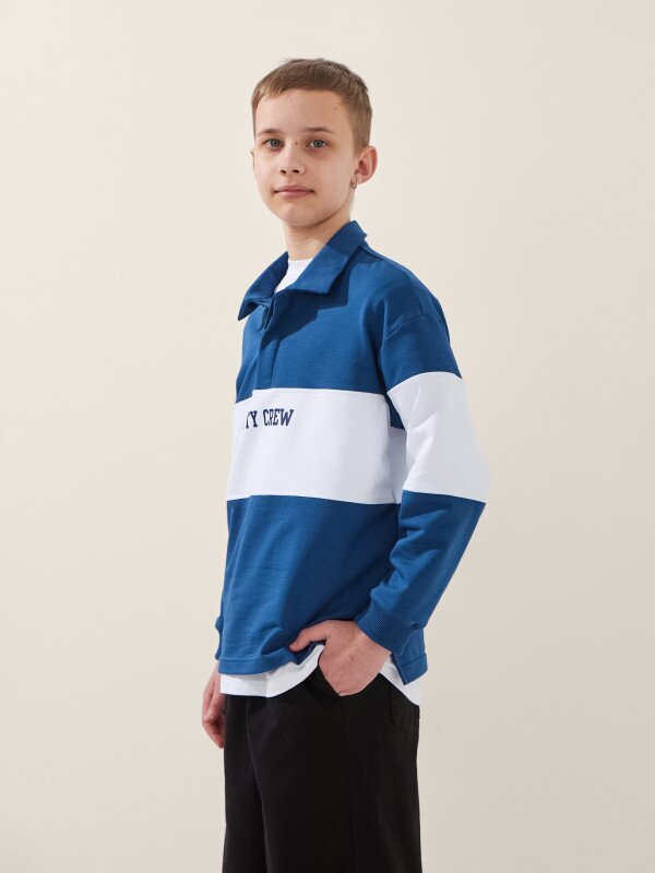 Світшот з принтом для хлопчика LAWA P-BB02344 158 см Індіго shop (2000999578441)  Фото №2