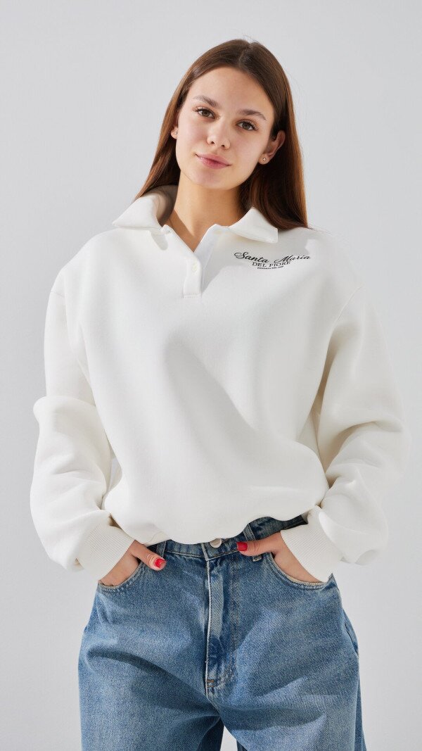 Світшот з принтом жіночий LAWA P-WT02309 L Молочний shop (2000999383021)  Фото №0