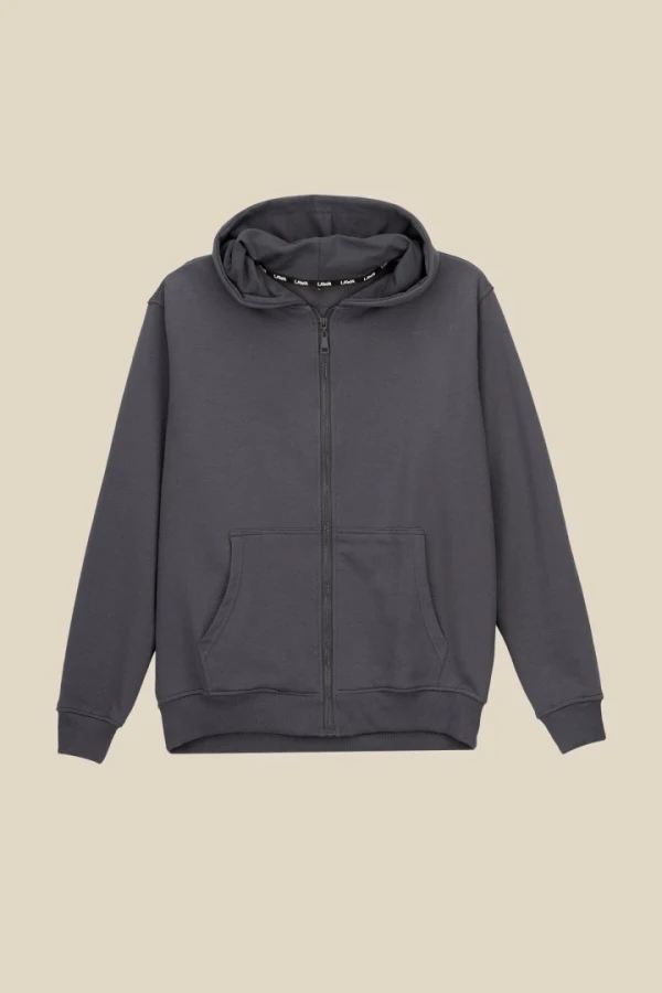 Толстовка однотонна чоловіча LAWA MBC02319 3XL Графітовий shop (2000991050662)  Фото №6