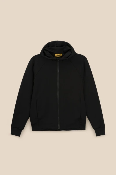 Толстовка однотонна для хлопчика LAWA BBC02321 128 см Чорний shop (2000999147708)  Фото №5