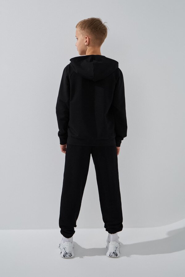 Толстовка однотонна для хлопчика LAWA BBC02321 122 см Чорний shop (2000999147692)  Фото №6