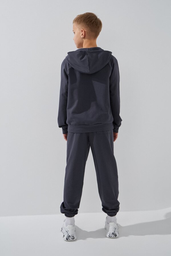 Толстовка однотонна для хлопчика LAWA BBC02321 122 см Графітовий shop (2000999147135)  Фото №5