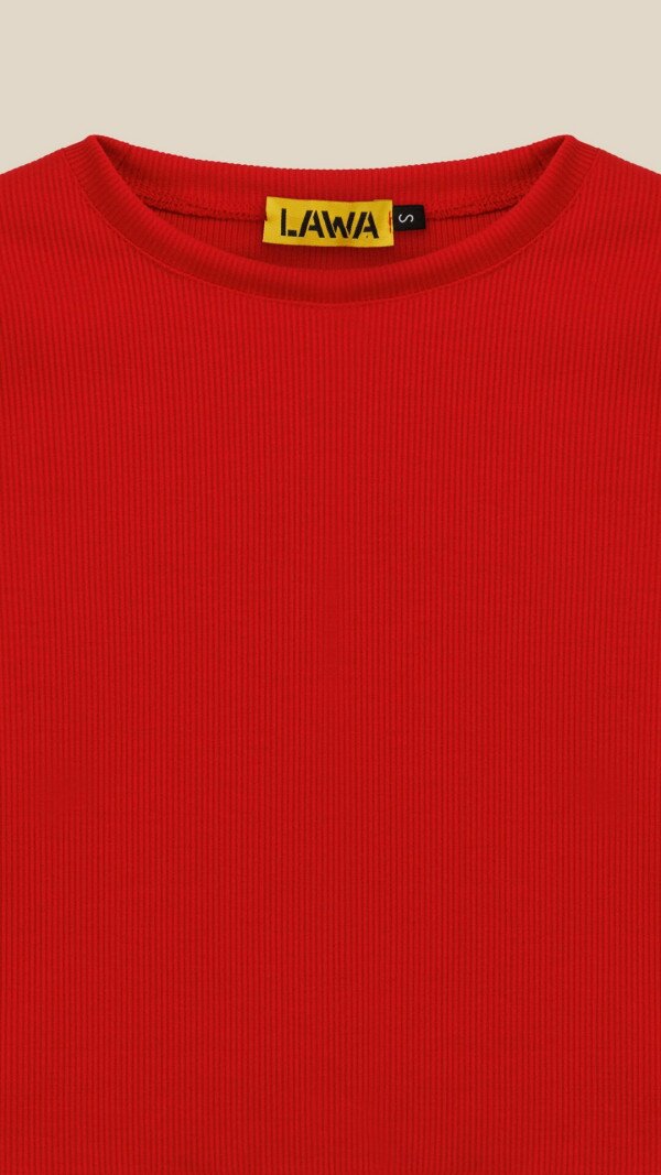 Топ однотонний жіночий LAWA WBC02309 L Червоний shop (2000999187520)  Фото №7
