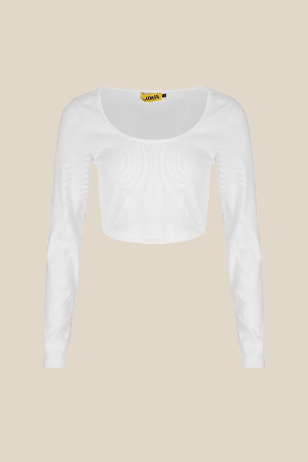 Топ однотонний жіночий LAWA WTC02435 M Білий shop (2000999166037)  Фото №0