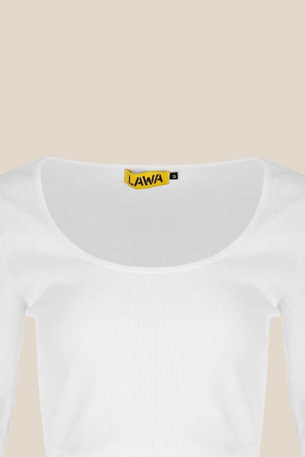 Топ однотонний жіночий LAWA WTC02435 M Білий shop (2000999166037)  Фото №1