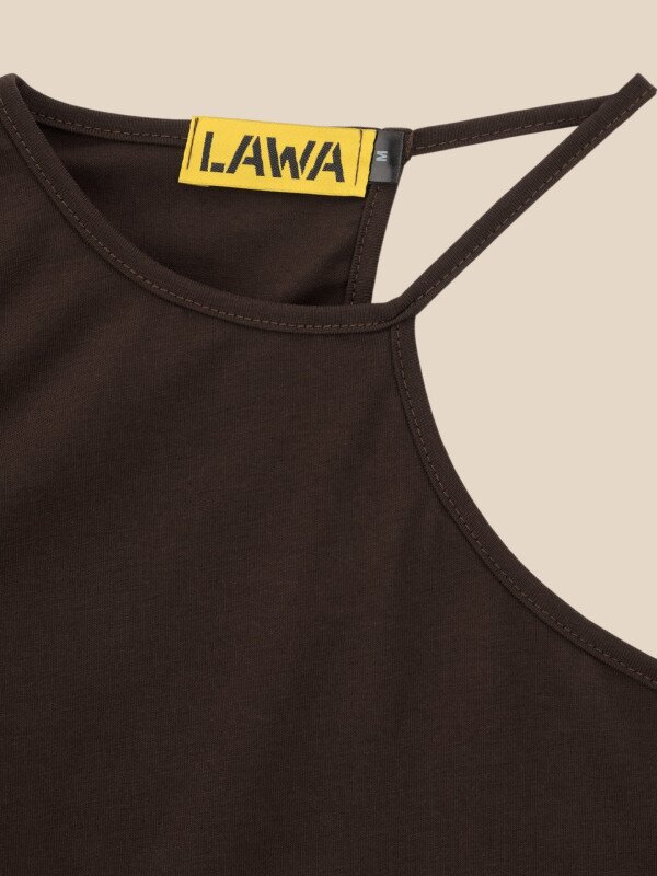 Топ однотонний жіночий LAWA WTC02442 M Шоколадний shop (2000999640827)  Фото №2