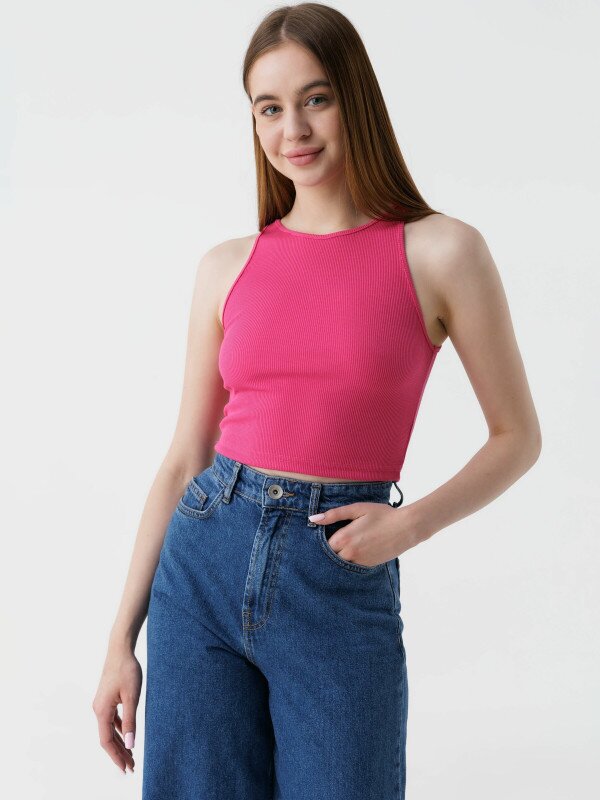 Топ однотонний жіночий LAWA WBC02310 S Малиновий shop (2000990541512)  Фото №0