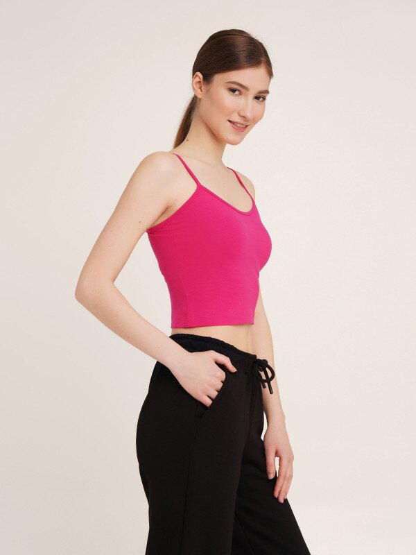 Топ однотонний жіночий LAWA WBC02381 L Малиновий shop (2000990515001)  Фото №0