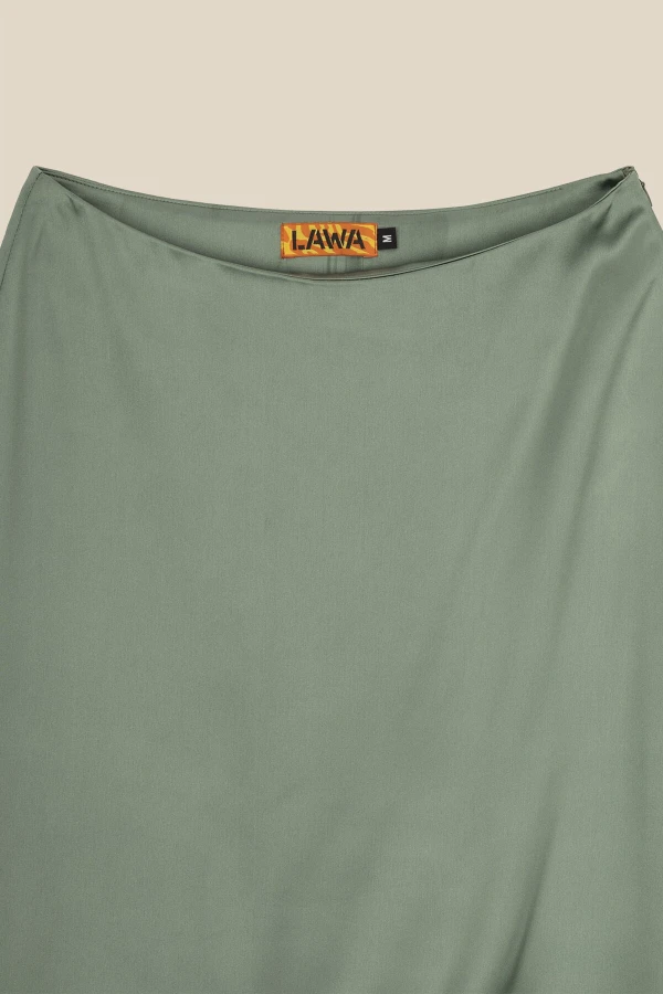 Спідниця однотонна жіноча LAWA WTC02359 L Оливковий shop (2000990485267)  Фото №7