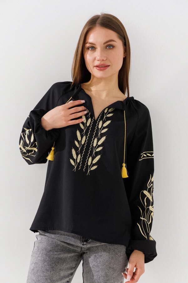 Вишиванка сорочка жіноча LAWA E-WB02319 L Чорний shop (2000990988454)  Фото №1