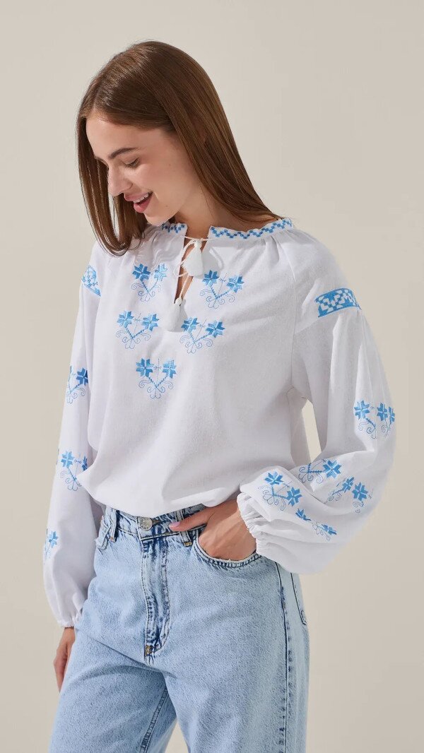 Вишиванка сорочка жіноча LAWA E-WB02322 2XL Білий shop (2000999228346)  Фото №1