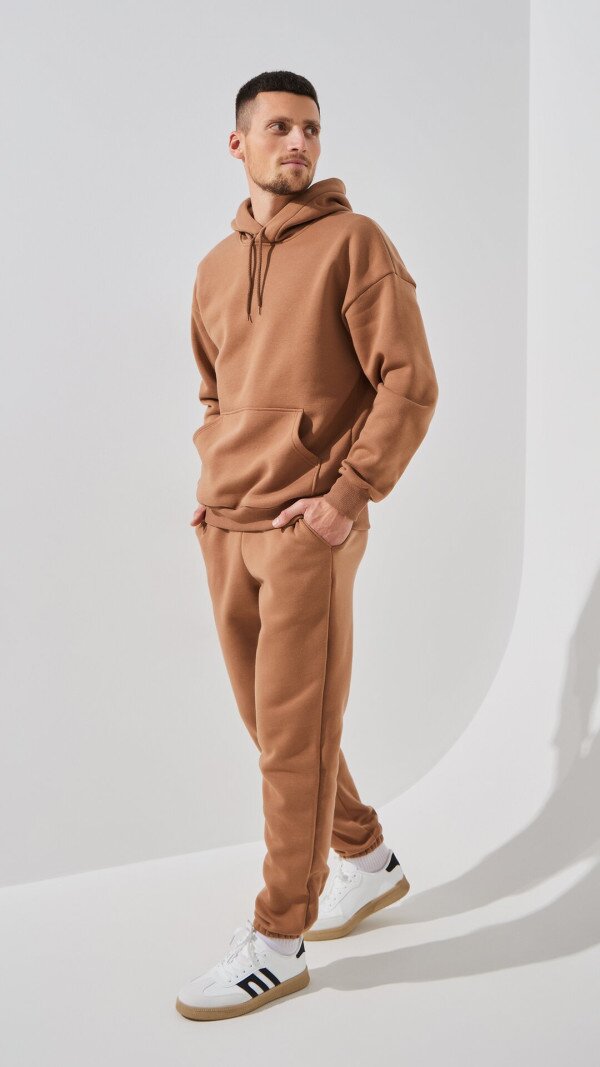 Худі однотонний чоловічий LAWA MBC02336 S Коричневий shop (2888000025197)  Фото №4