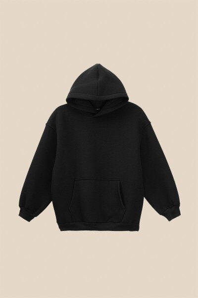 Худі однотонний для хлопчика LAWA BBC02310 122 см Чорний shop (2000990856159)  Фото №1
