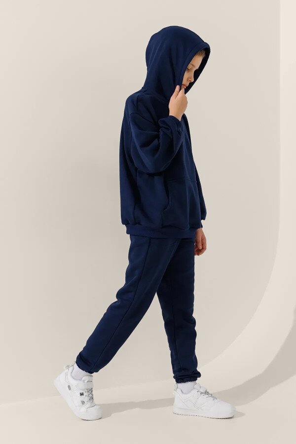 Худі однотонний для хлопчика LAWA BBC02319 152 см Синій shop (2000990998750)  Фото №2