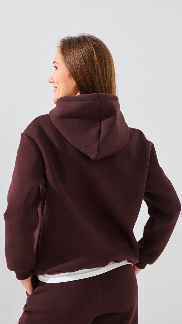 Худі однотонний жіночий LAWA WBC02321 2XL Шоколадний shop (2888000029331)  Фото №5
