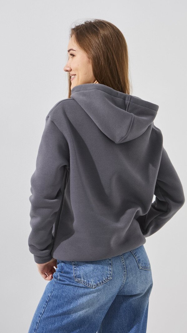 Худі однотонний жіночий LAWA WBC02435 2XL Темний графіт shop (2000990910028)  Фото №5