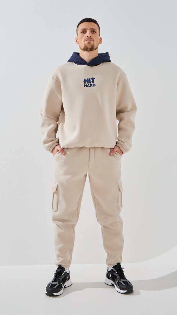 Худі з принтом чоловічий LAWA P-MT02305 S Сіро-бежевий shop (2000999379024)  Фото №2