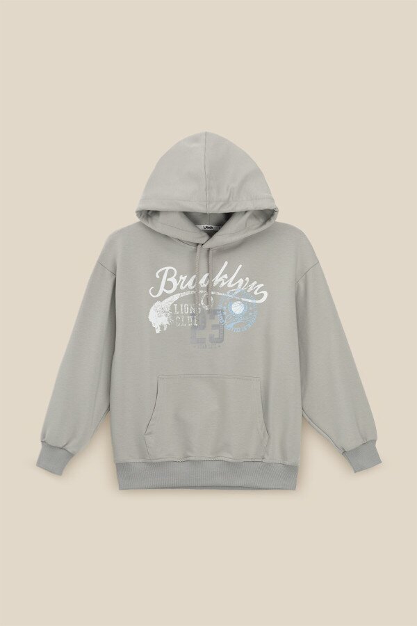 Худі з принтом для хлопчика LAWA P-BB02310 128 см Світло-сірий shop (2000991052734)  Фото №4