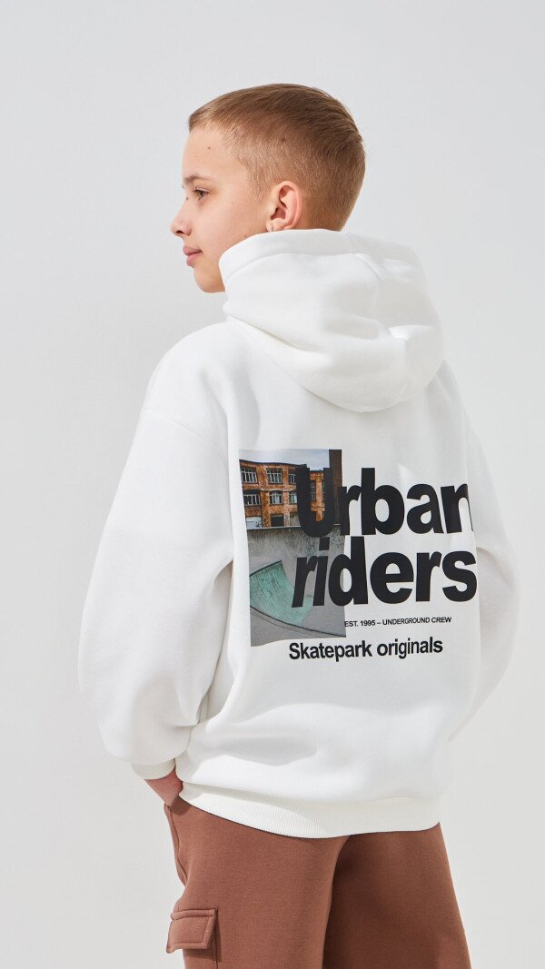Худі з принтом для хлопчика LAWA P-BB02331 134 см Молочний shop (2000999403125)  Фото №5